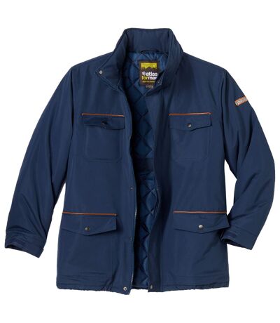 Men's Navy Multipocket Parka - Water Repellent