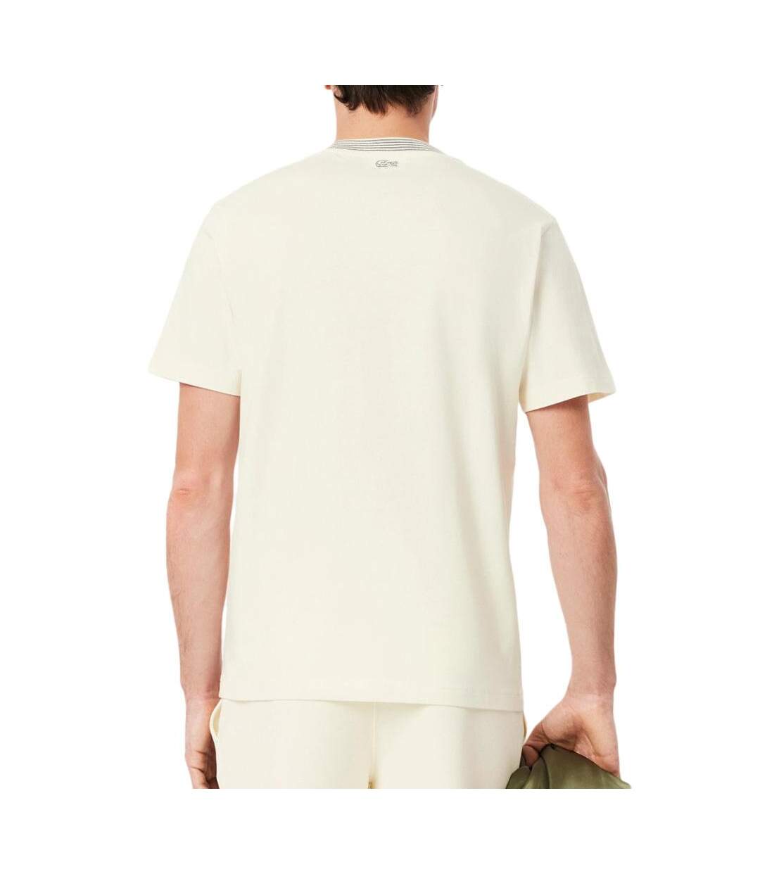 T-Shirt blanc homme lacoste th0124-2