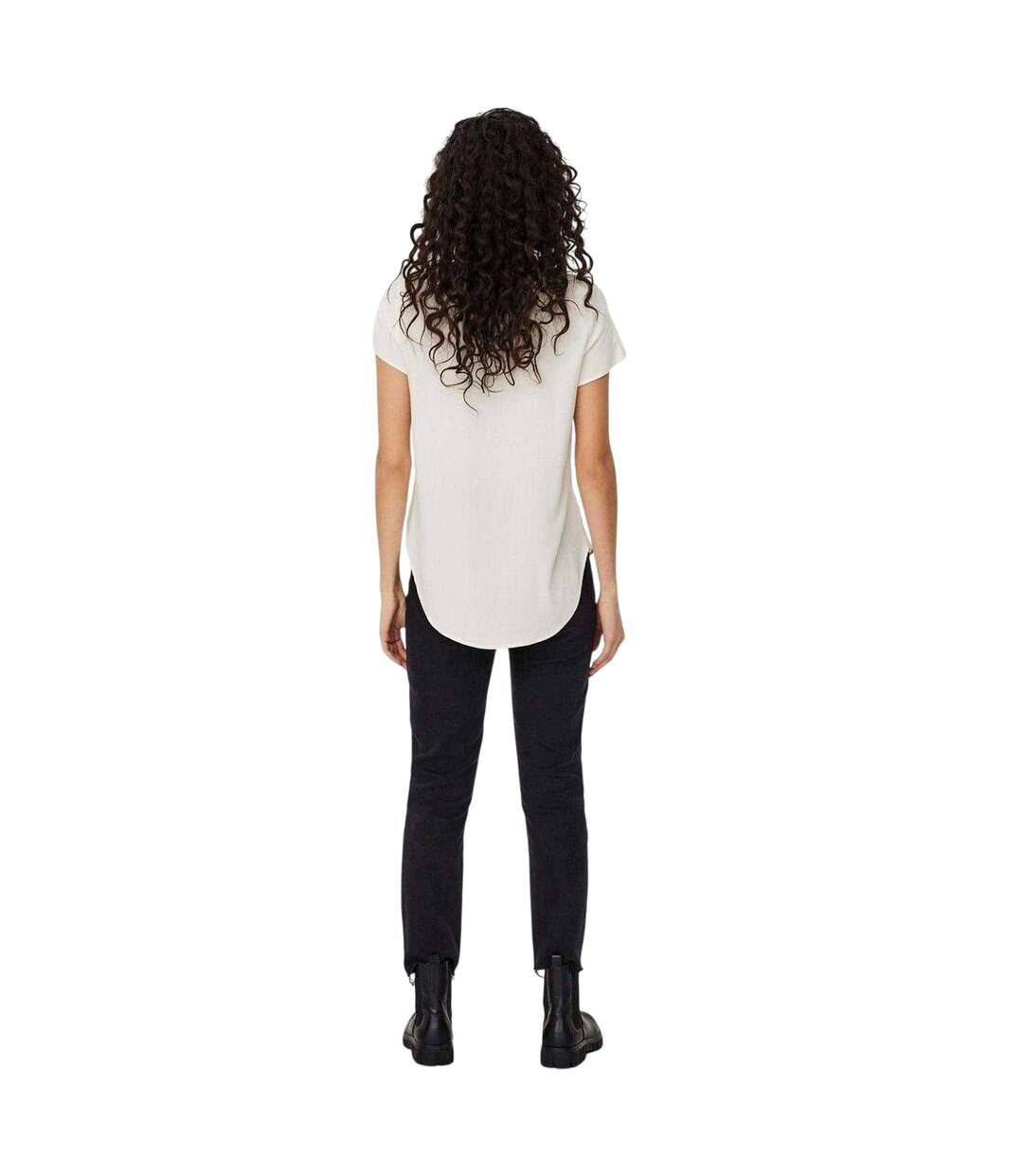 Blouse Manches Courtes Femme Blanc Neige Vero Moda-3