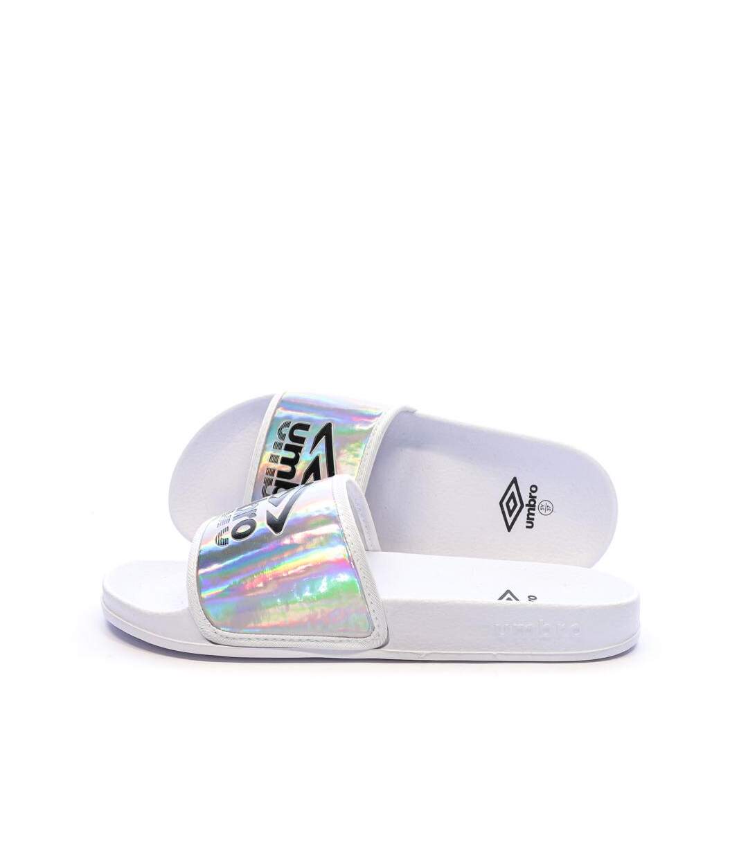 Claquettes blanches femme umbro um tilio-1