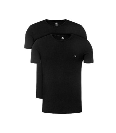 Lot de 2 t-shirts noir homme calvin klein monologo - l