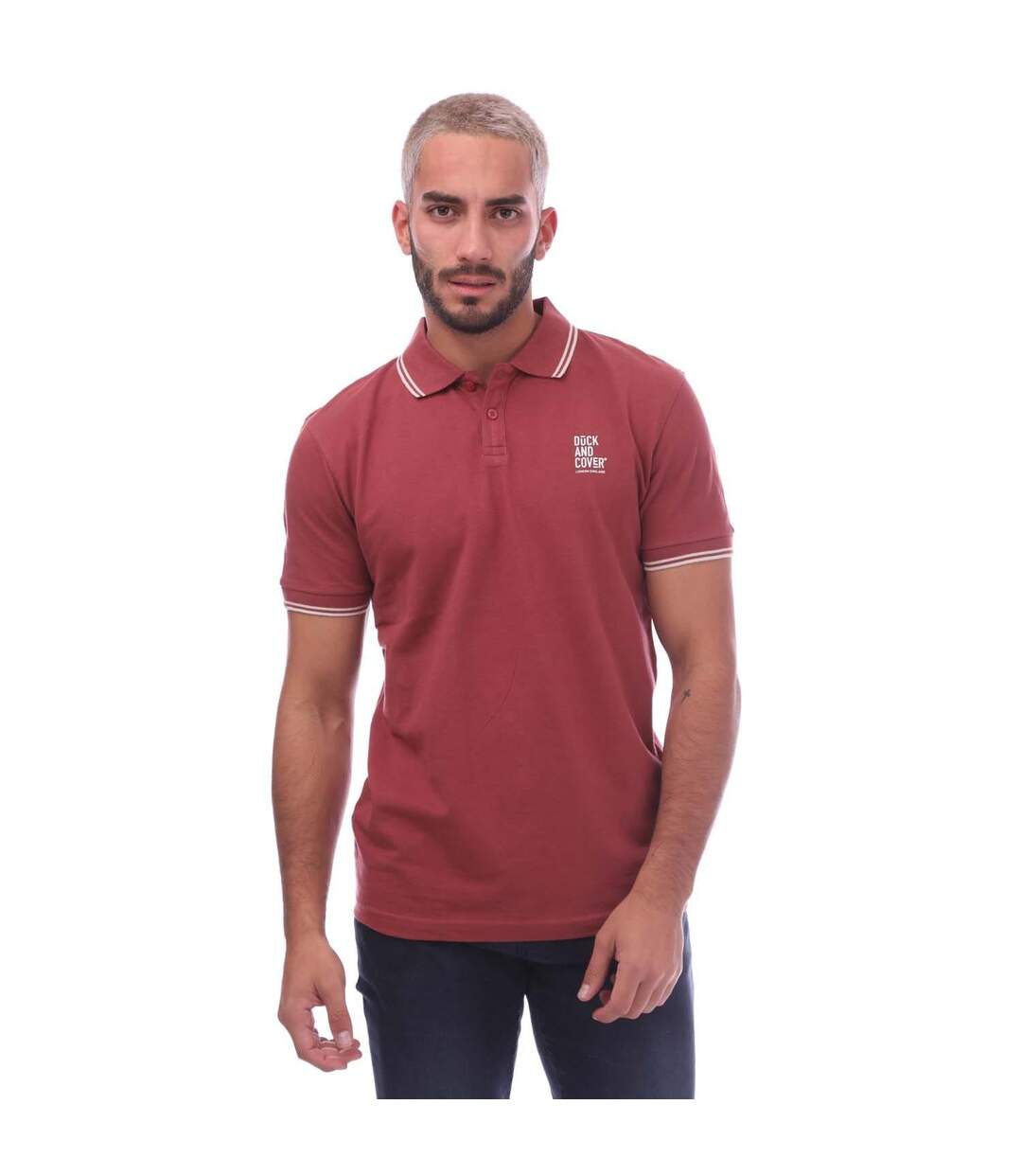 Polo sameer homme rouge Duck and Cover-1