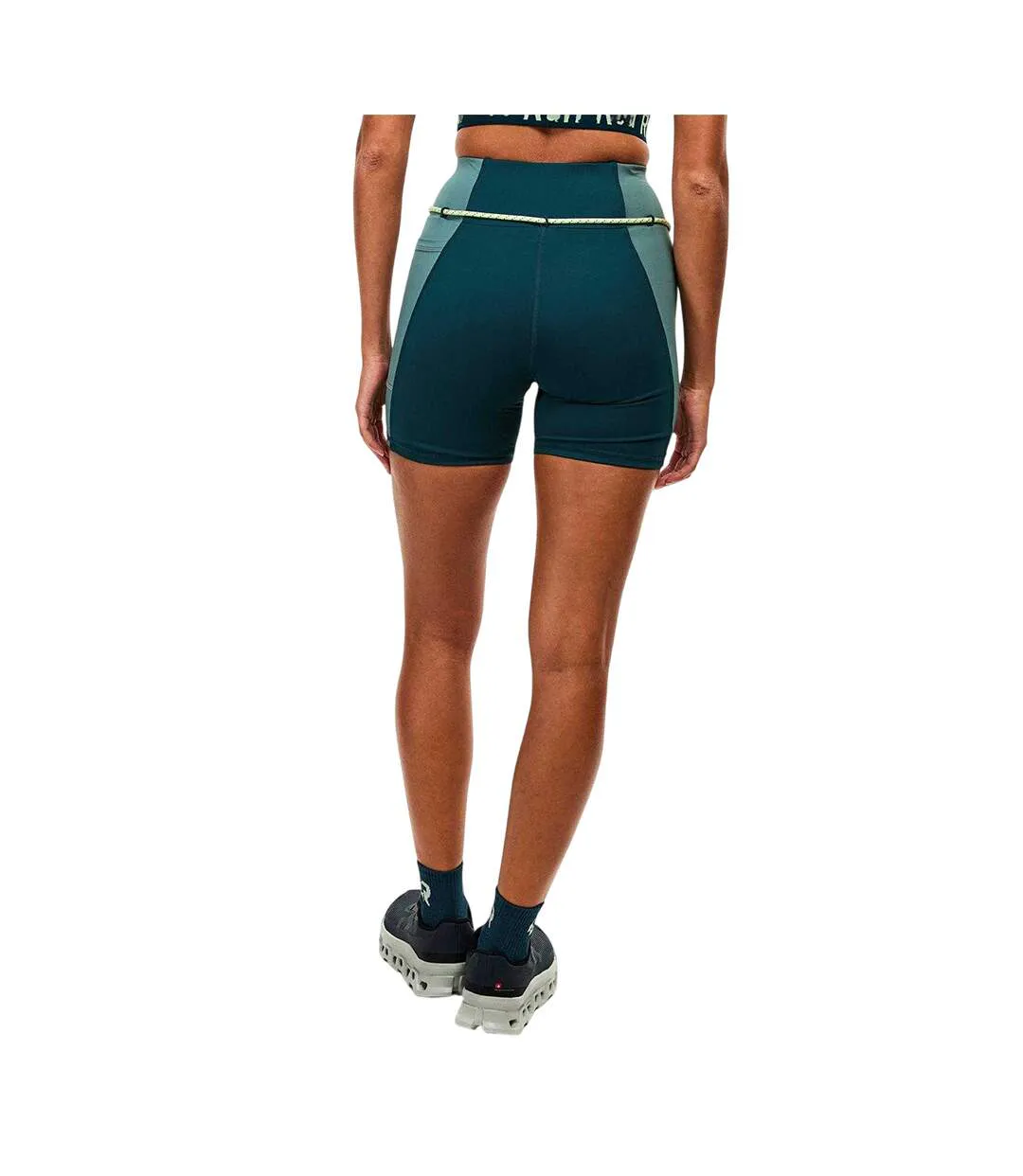 Cuissard De Cyclisme Motif/style Ligne D´horizon Femme Vert Foncé Red Run-4