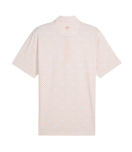 Mens Burgh Golf Polo Shirt Orange Puma