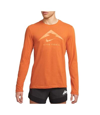 T-shirt Manches Longues Orange Homme Nike Df Tee - L