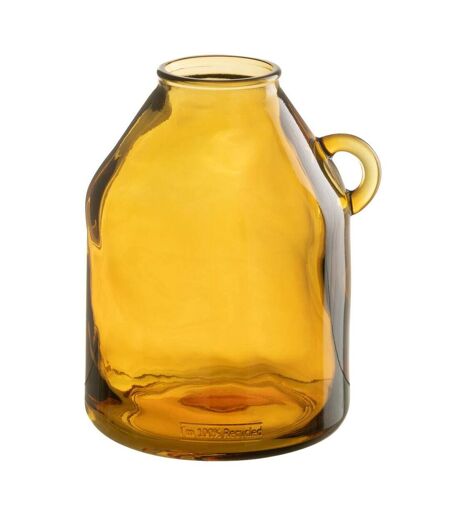 Vase Anse en Verre Bouteille 25cm Ocre