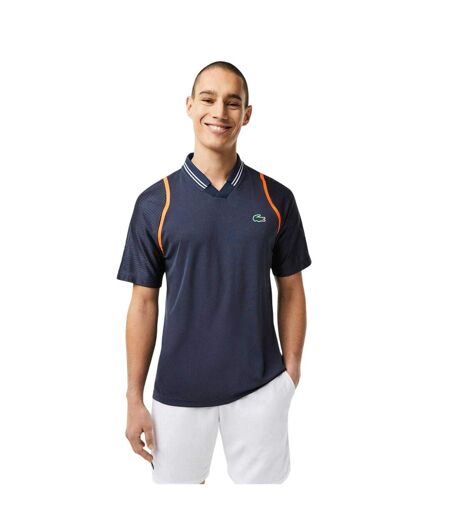 Polo Motif/style Détail Contrasté Homme Bleu Nuit Lacoste