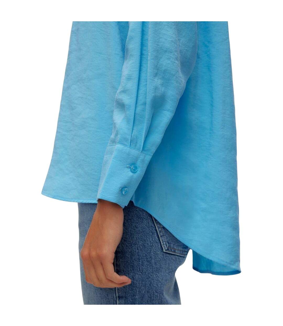 Chemise Manches Longues Vmqueeny Femme Bleu Clair Vero Moda-4