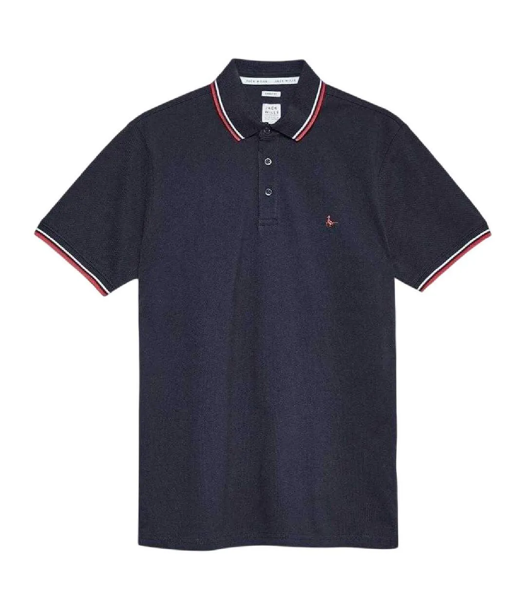 Polo Motif/style Rayure Contrastée Sur Bord Edgeware Homme Bleu Marine Jack Wills-1