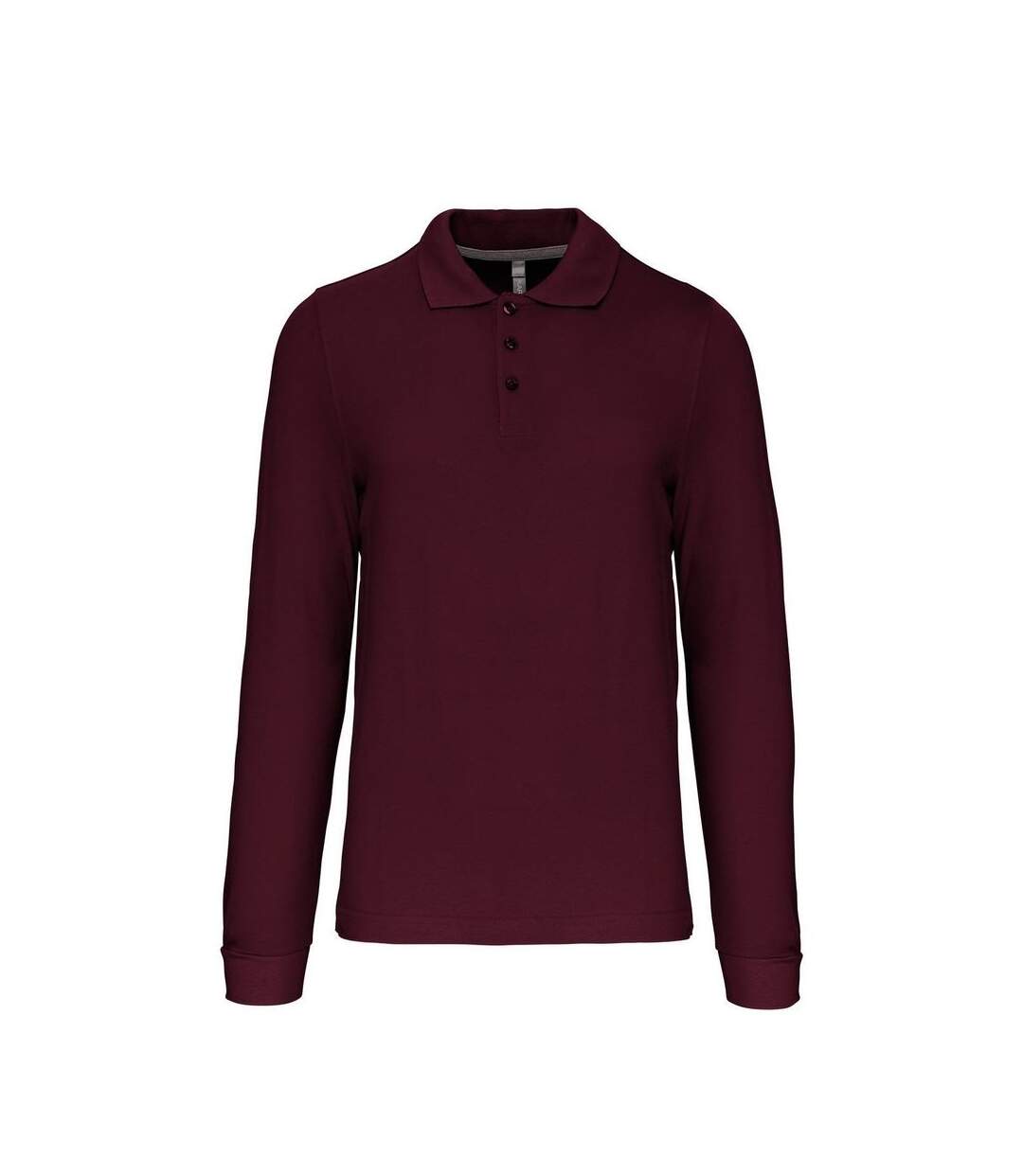 Polo manches longues - Homme - K243 - rouge vin