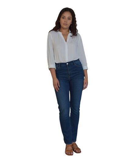 Jean Femme coupe droite - Taille Haute - Confort et Style - Grande Taille