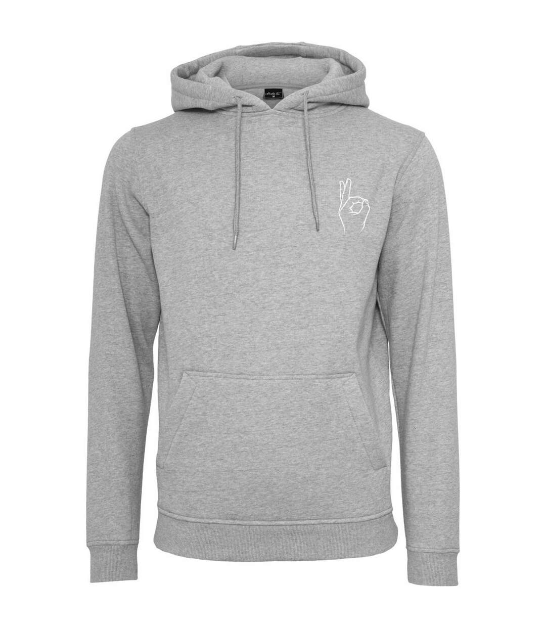 Sweat À Capuche Easy Sign Pour Hommes Gris Chiné Mister Tee-1