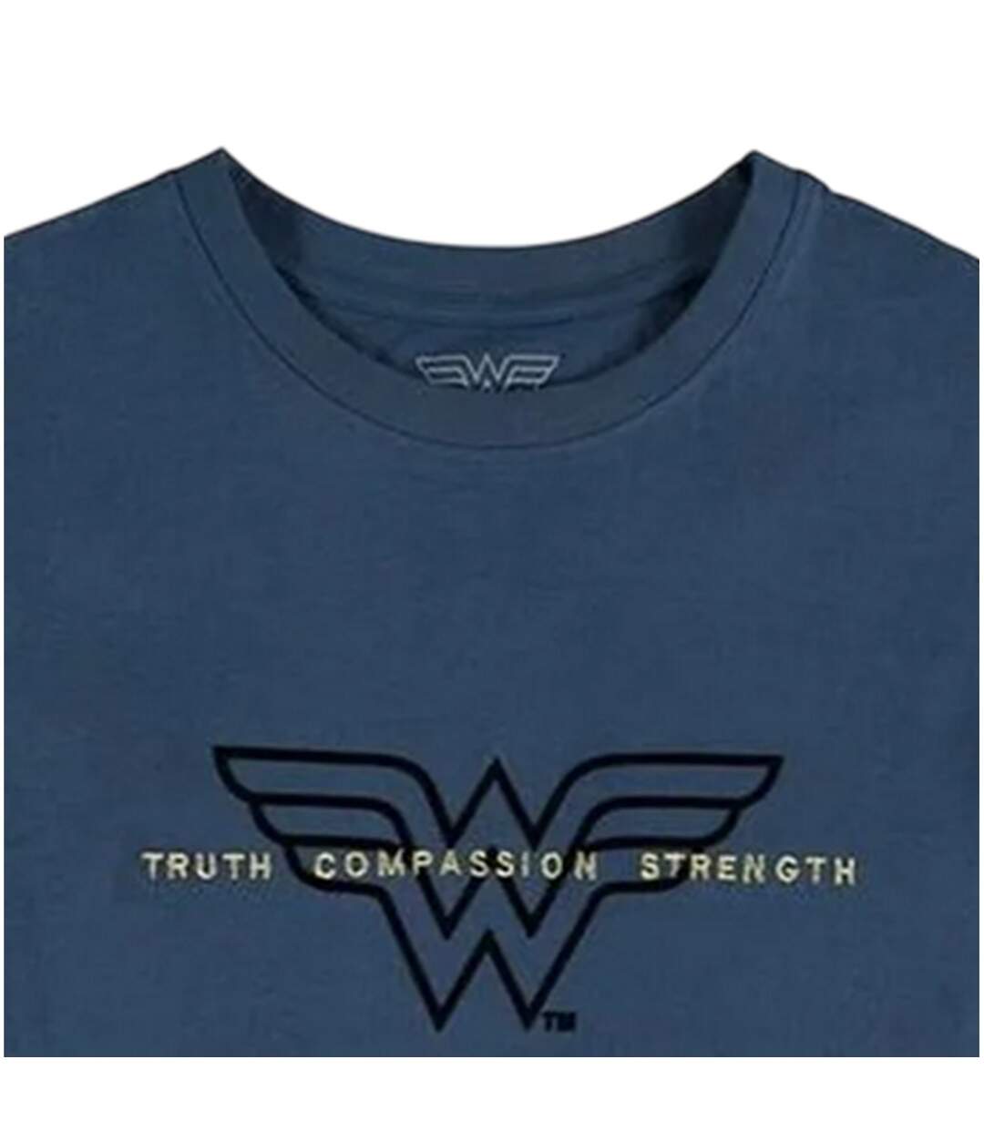 T-shirt Truth Compassion Strength Adulte Bleu Wonder Woman-3