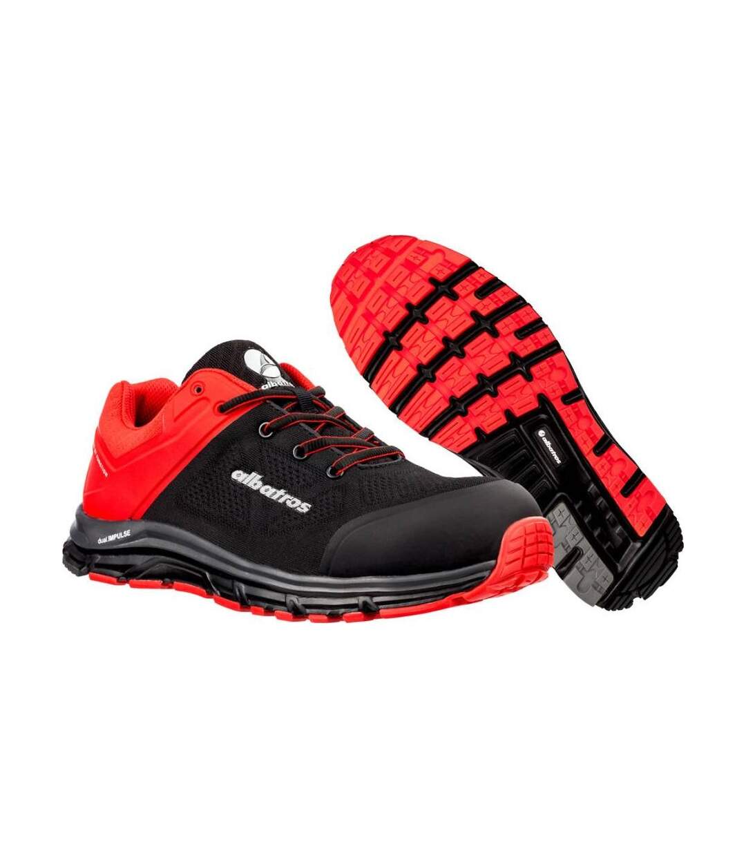 Baskets de sécurité lift impulse low homme rouge / noir Albatros