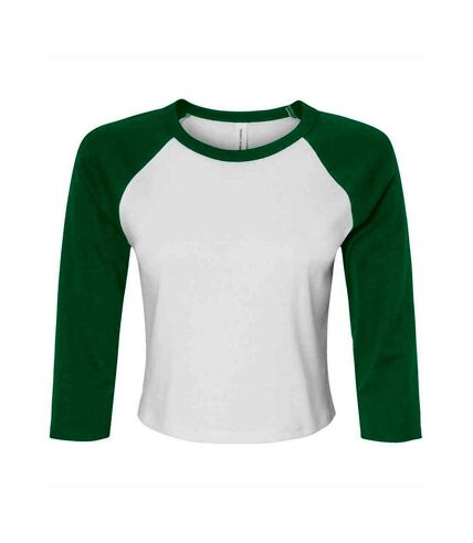 T-shirt court femme blanc / vert kelly Bella + Canvas Bella + Canvas