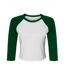 T-shirt femme blanc / vert kelly Bella + Canvas