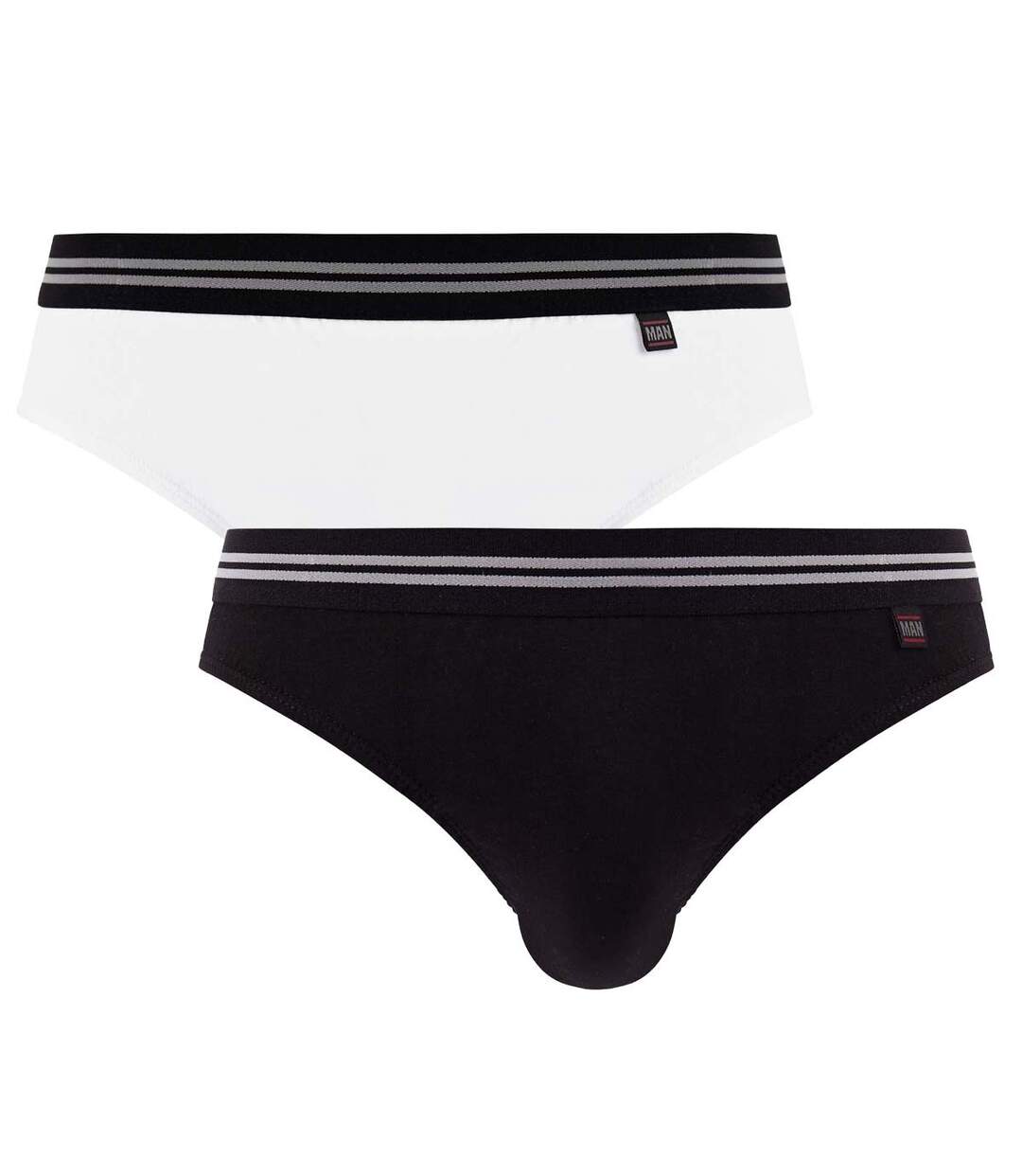 Lot de 2 slips blanc & noir Gentleman-2