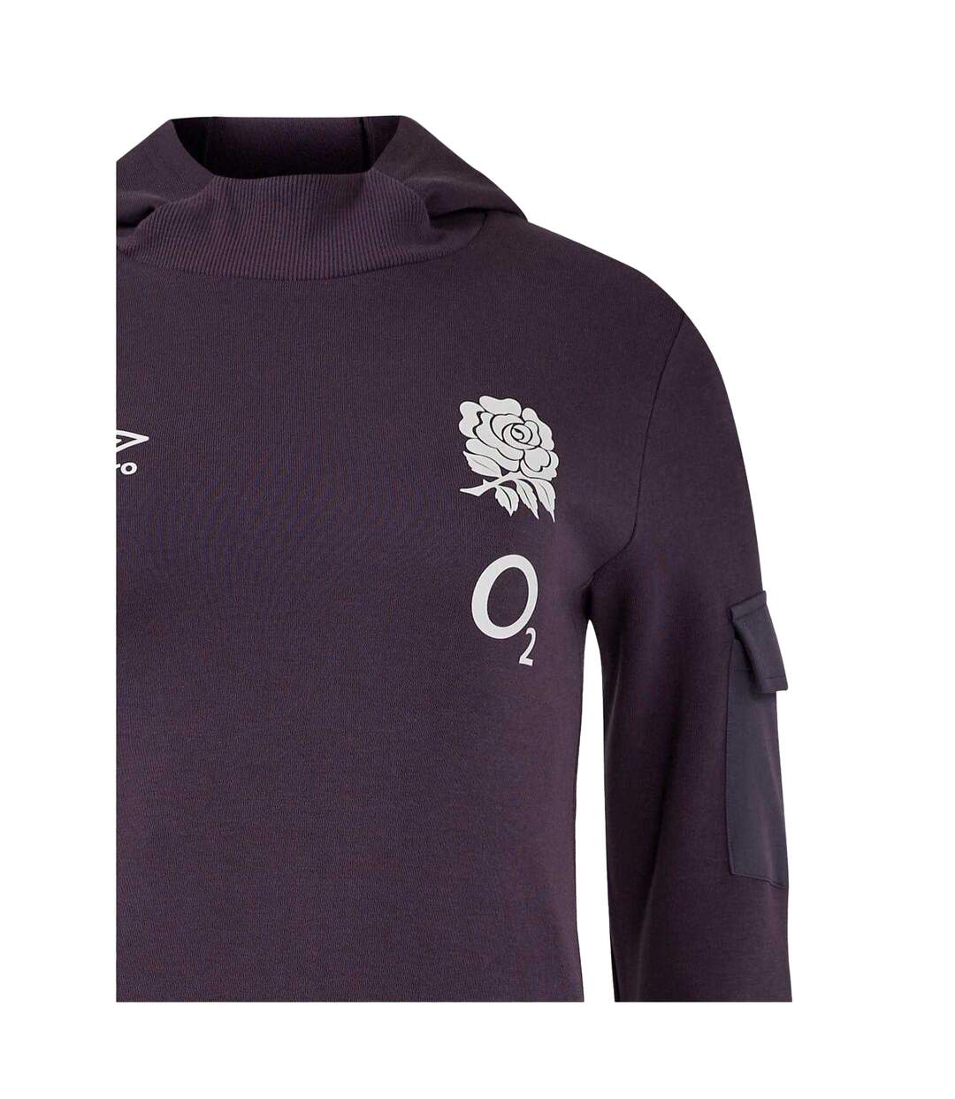 Mens 2024 England Rugby Long-sleeved Hoodie Nightshade Umbro-4