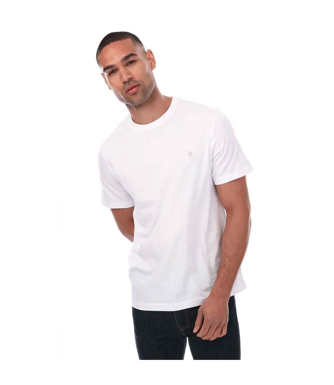 T-shirt Eddie Homme Blanc Farah-2