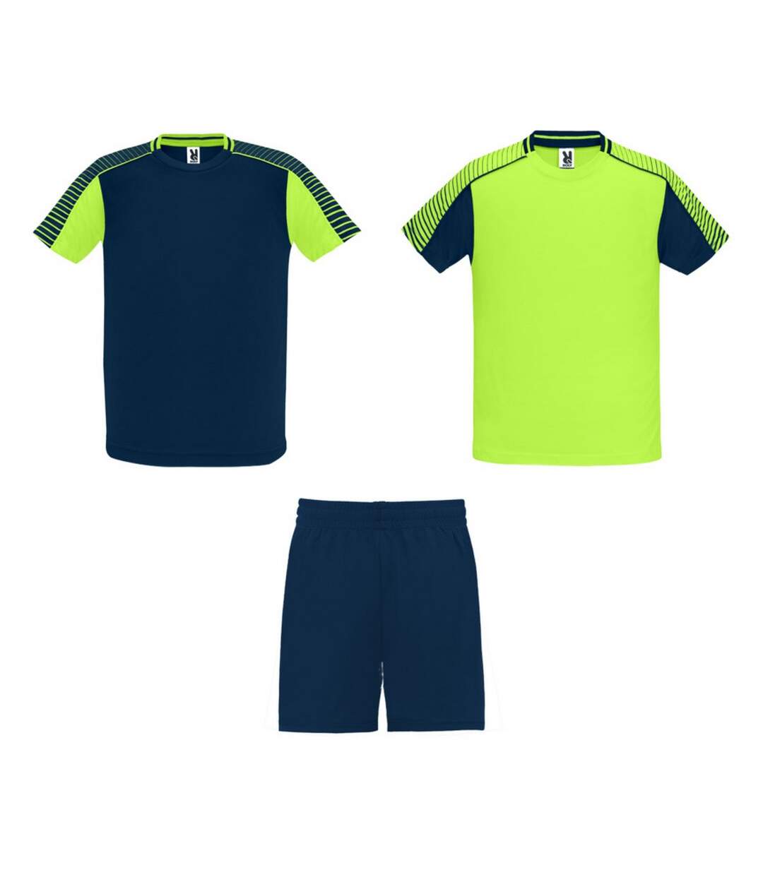Set De Sport Juve Adulte Bleu Marine Vert Fluo Roly-1