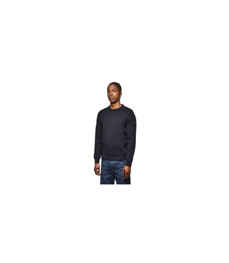 Mens Morello Rib Knit Jumper Navy Weekend Offender