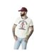 T-shirt homme col rond stretch avec print et bords contrastés Piston Vondutch