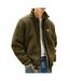 Veste en sherpa vert homme tommy hilfiger badge-1