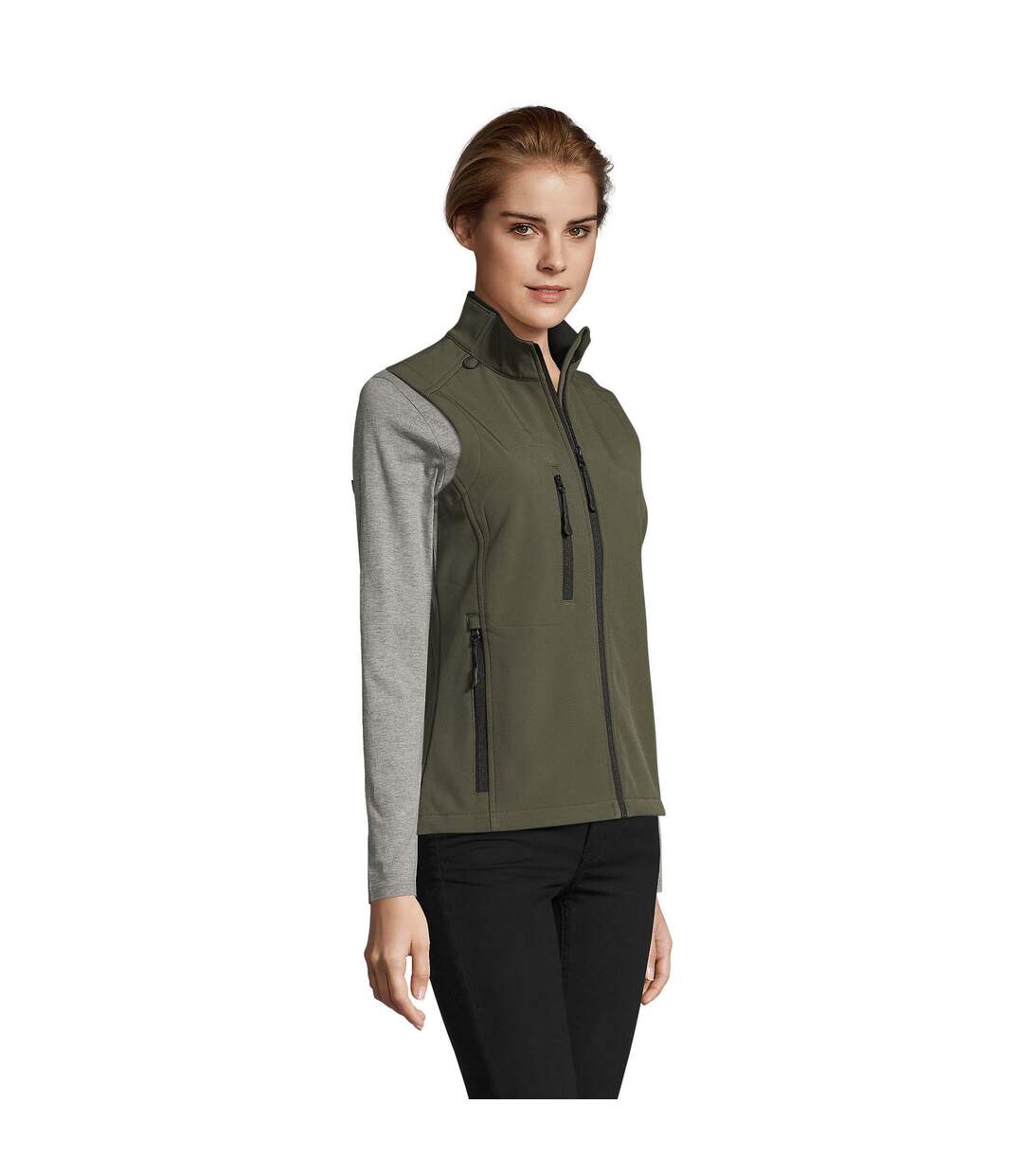 Veste Sans Manches Rallye Femme Kaki SOLS-3