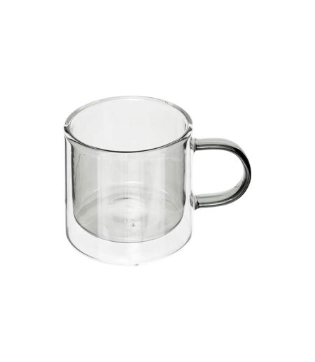 Lot de 6 Mugs en Verre Lexi 25cl Gris