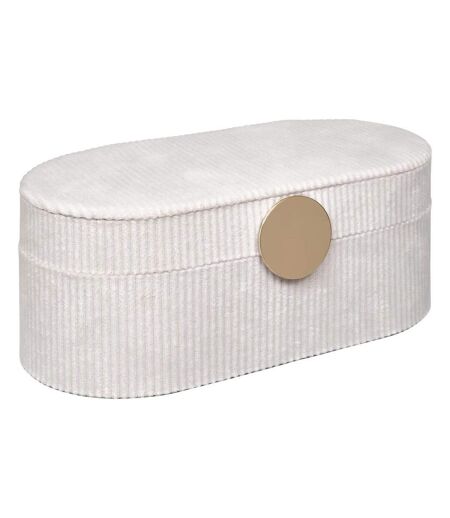 Boîte à Bijoux en Velours Enya 25cm Beige