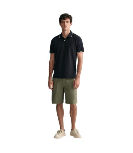 Polo Motif/style Brodé Homme Noir Gant