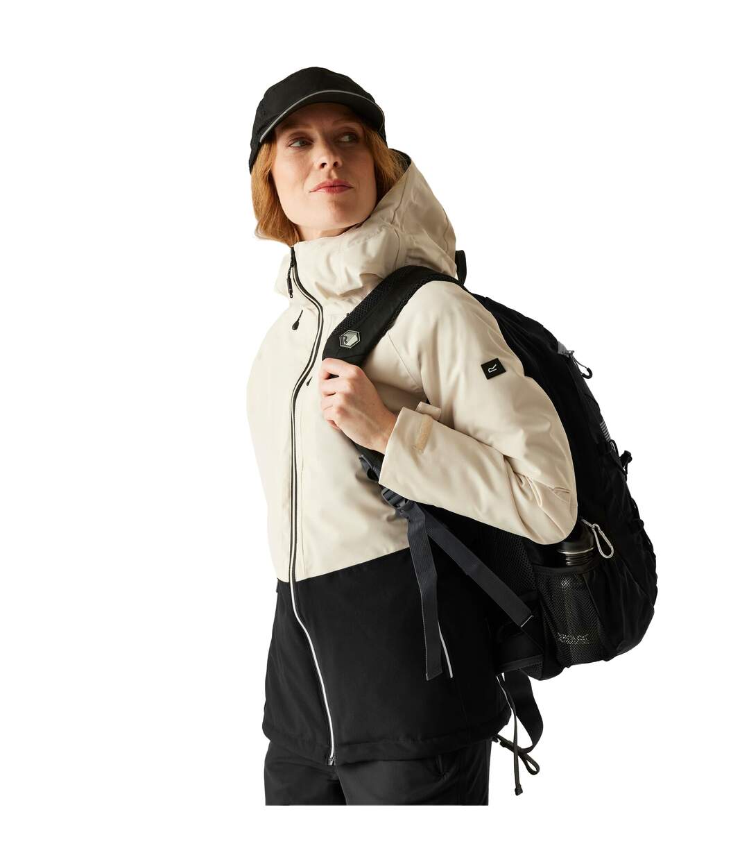 Doudoune Matelassée Highton Femme Blanc Cassé Noir Regatta-2