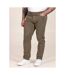 D555 Chino Extensible Et Effilé Motif/style Uni Kelvin Homme Marron Kaki Duke-4