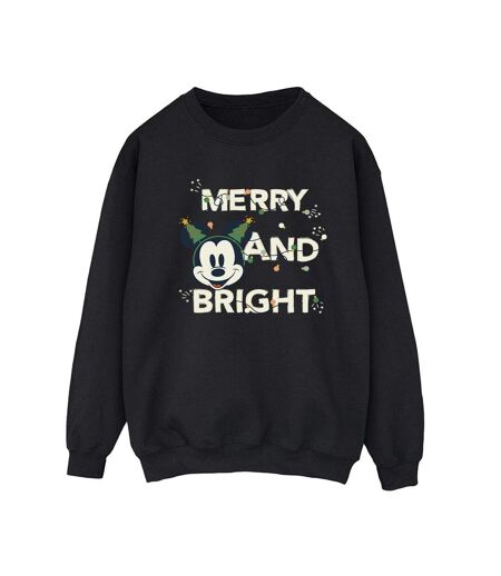 Disney Sweatshirt Mickey Mouse Merry & Bright Femme/Ladies (Noir) - UTBI29270