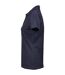 Womens/ladies Luxury Stretch V Neck Polo Shirt Navy Tee Jays-3
