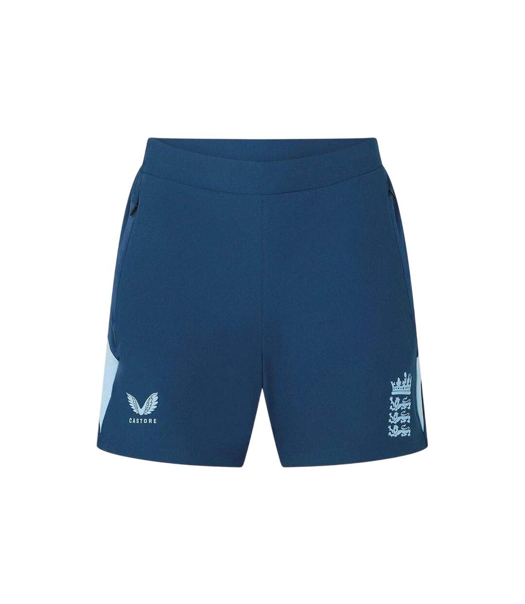 Womens/ladies 26/27 England Cricket Shorts Ensign Blue Castore-1