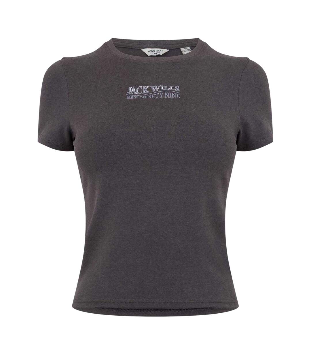 T-shirt Motif/style Brodé Femme Gris Jack Wills-2