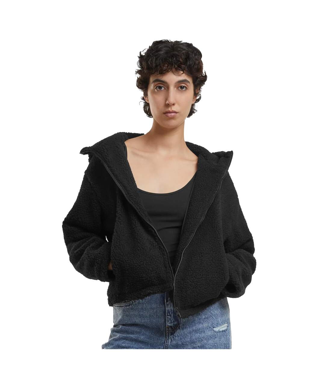 Veste Polaire Femme Noir Urban Classics-4