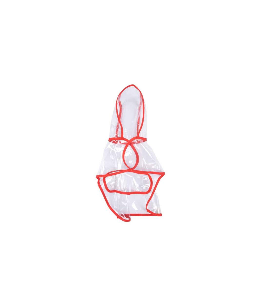 Imperméable pour Chien Transparent 50cm Rouge-1