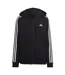 Veste À Capuche Motif/style 3 Rayures Femme Noir Blanc Adidas-2