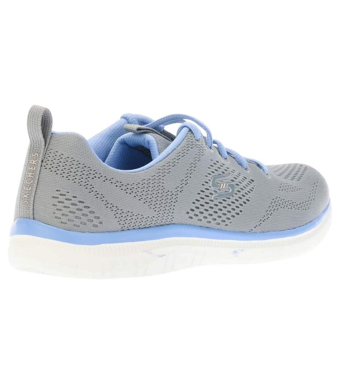 Womens/ladies virtue kind favor contrast trainers grey/blue Skechers-2