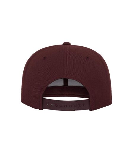 Unisex Adult Classic Snapback Cap Maroon Flexfit