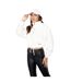 Lily Lane Womens/Ladies Kimora Borg Funnel Neck Hoodie (White) - UTBG669-3