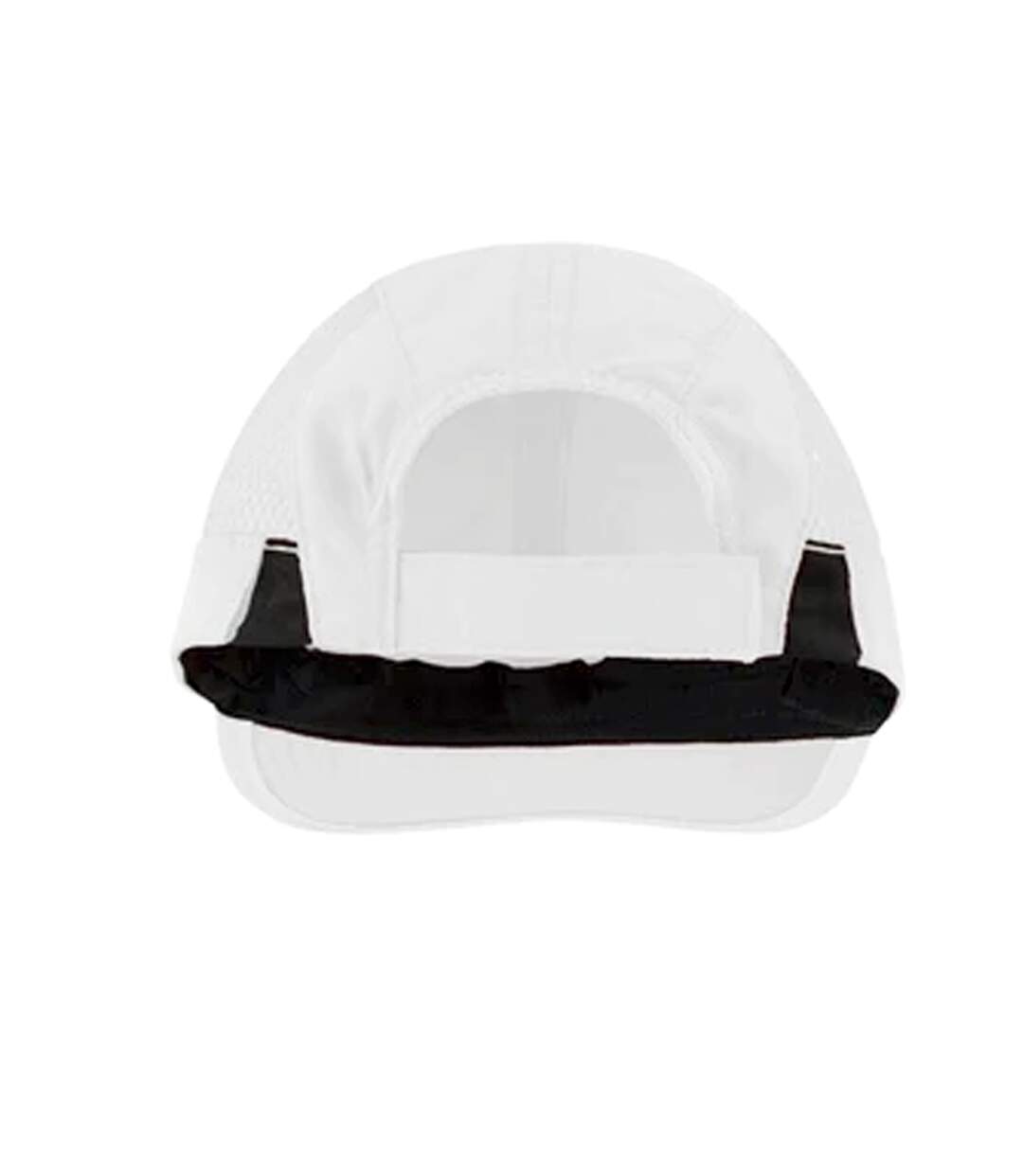 Casquette de sport à bandes réfléchissantes adulte unisexe blanc/noir Spiro