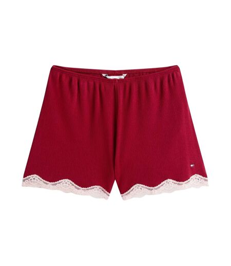 Ensemble De Pyjama Court Manches Style Caraco Motif/style Lacets Femme Rouge Tommy Hilfiger