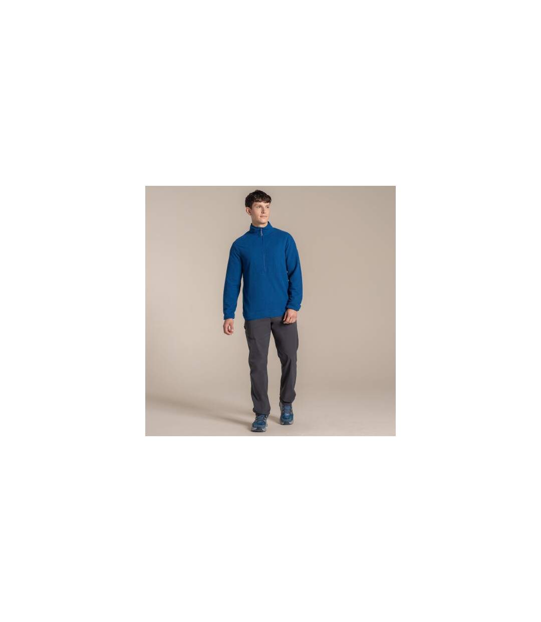 Haut Polaire À Col Montant Zippé Compresslite Homme Bleu Roi Craghoppers-1