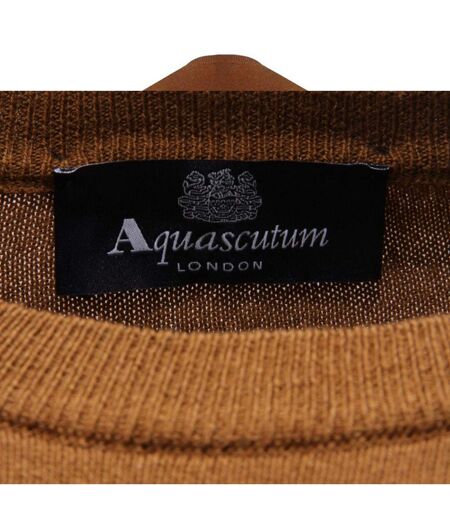 Pull Motif/style Tartan Homme Marron Aquascutum