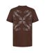 Unisex Adult Bandana Print Regular T-shirt Chocolate White Off White-2