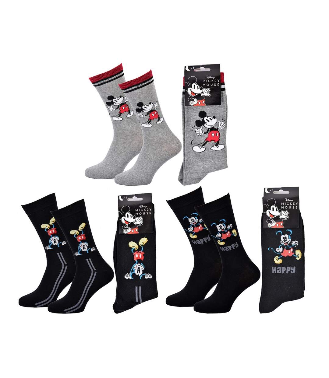 Chaussettes Pack Homme DISNEY MICKEY MOUSE - Pack de 3-2