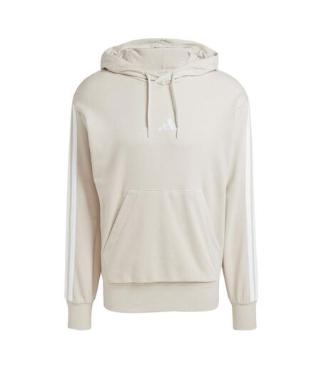 Sweat À Capuche Style 3 Rayures Essentials Homme Beige Crème Adidas